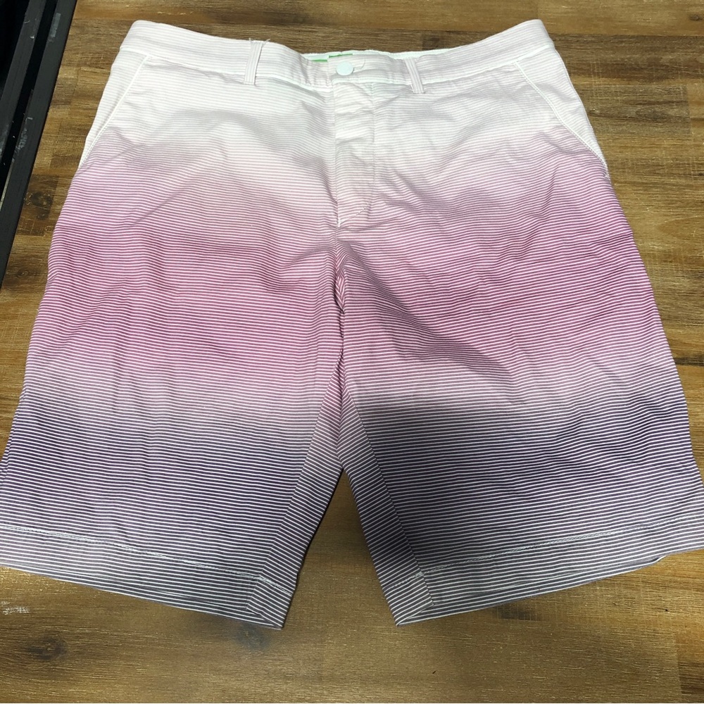 Boss by Hugo Boss Men’s Shorts - Striped / Purple Ombré - 32 Regular Fit